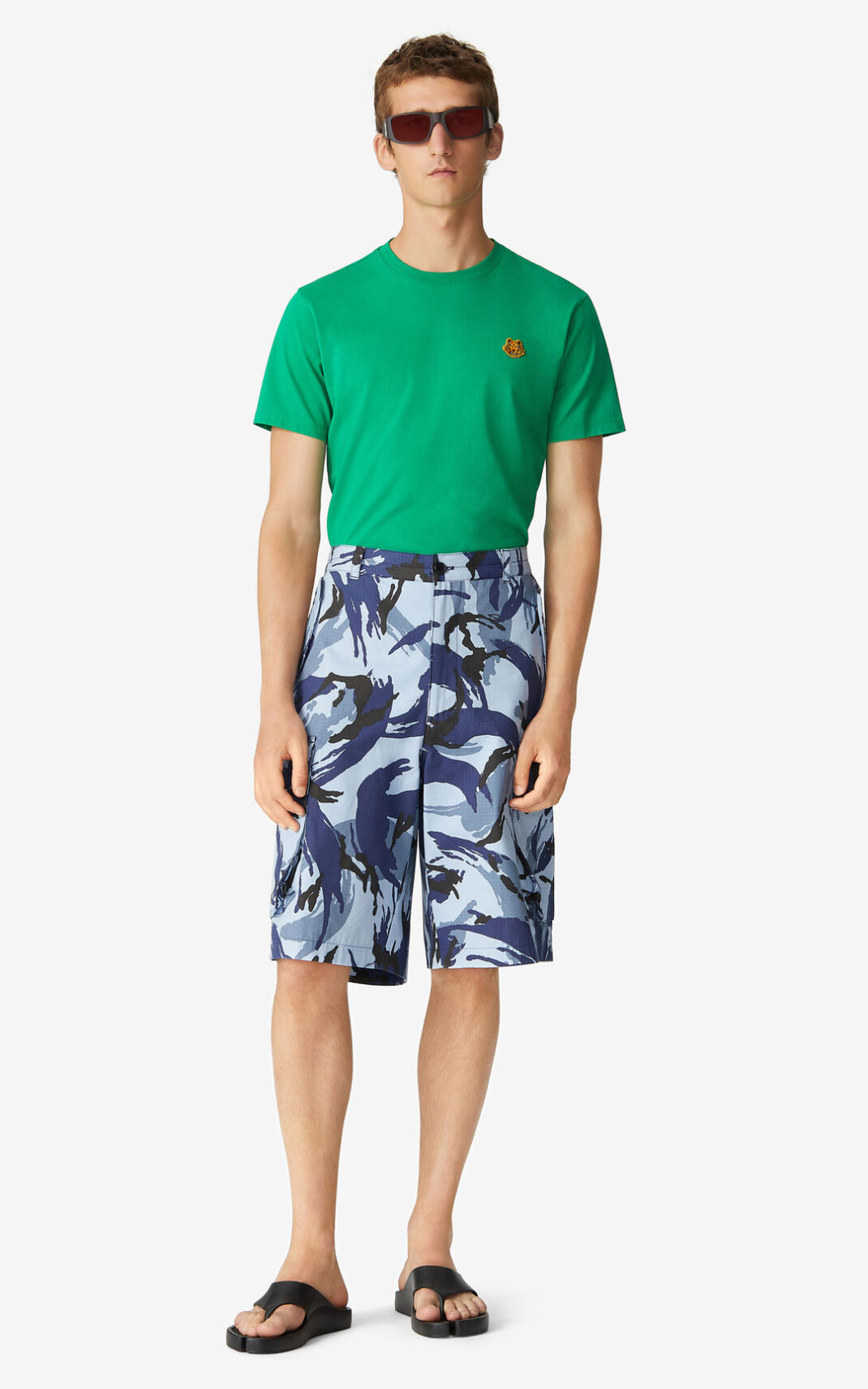 Kenzo Tropic Camo cargo Shorts Herr | 16593-XDLY